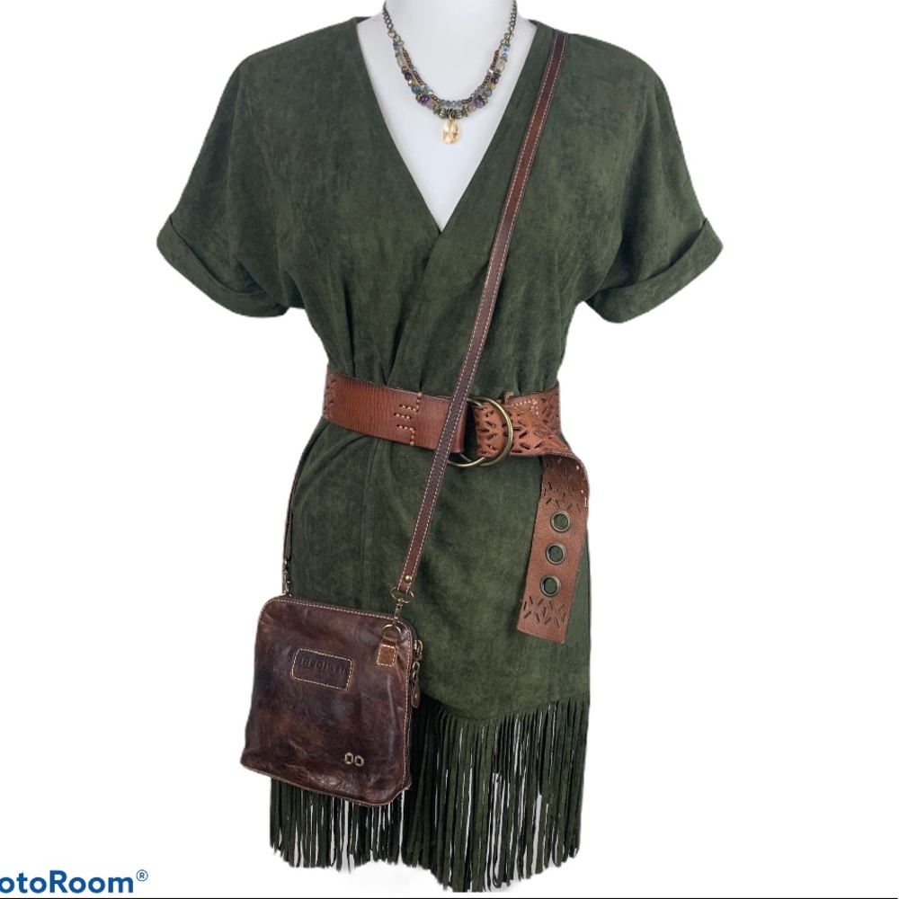 NaaNaa Wang Forest Green Fringe Jacket - Picture 2 of 4